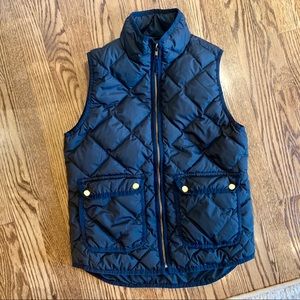J crew XS black down vest